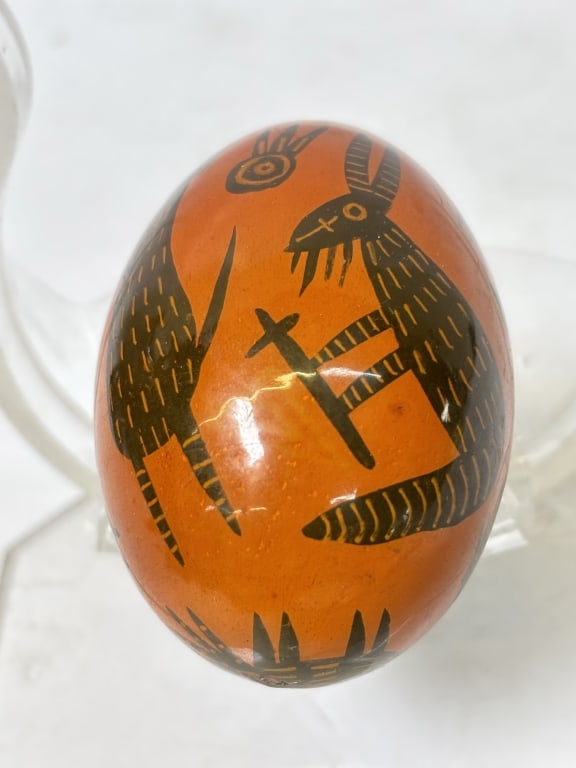 Vintage Painted Wood Egg (1 of 3)