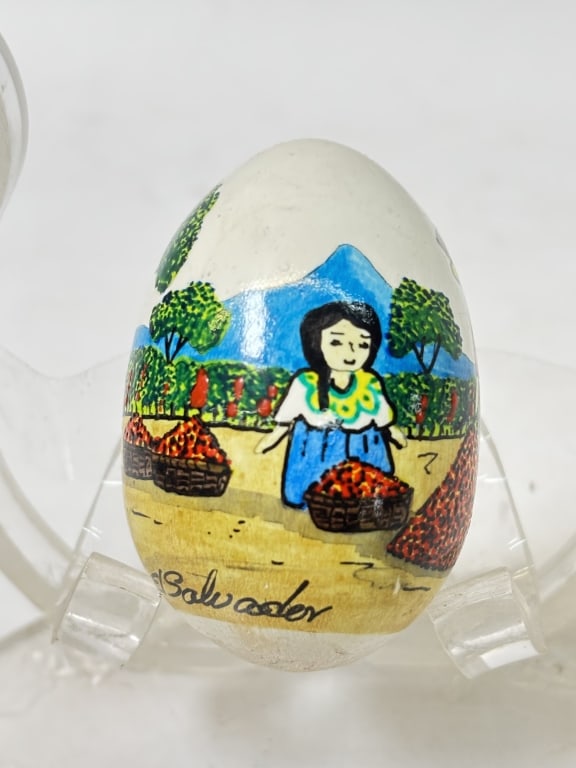 Vintage Signed Mario Apple Farm Stone Egg (1 of 4)