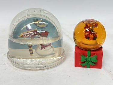 (2) Vintage Snow Globes