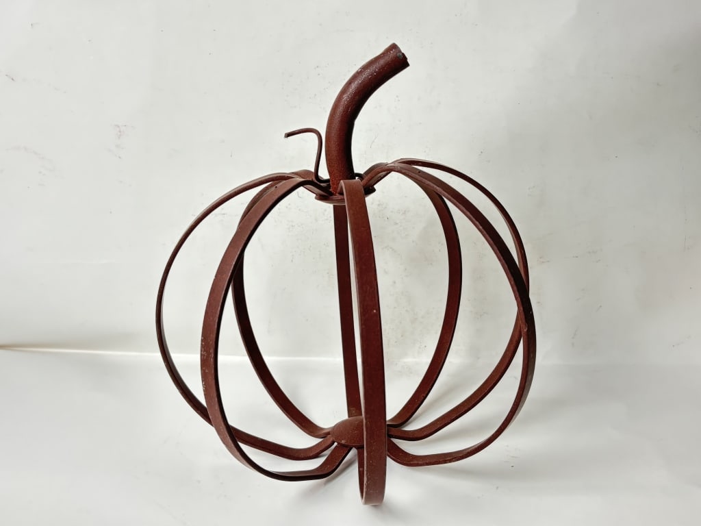Vintage Metal Art Pumpkin Candle Holder (1 of 3)