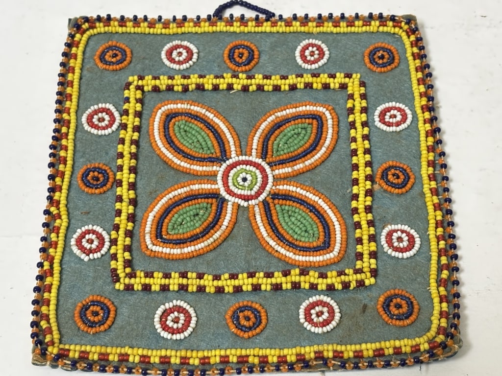 Vintage Beaded Embroidery Patch: Vintage Beaded Embroidery Patch, 6in
