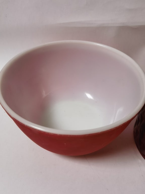 (3) Vintage Ruby Glass Tableware - 5