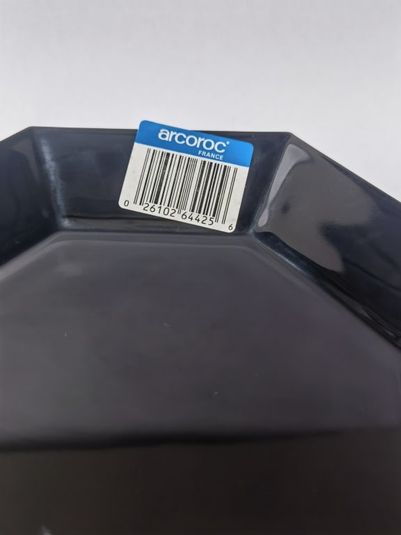 (6) Arcoroc "Octime" Black Octagonal Plates - 3