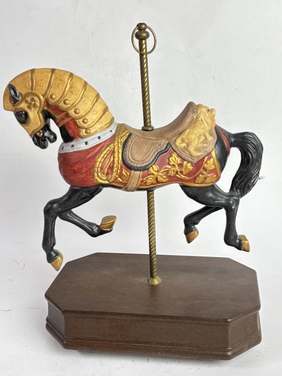 Charles Carmel Style Porcelain Carousel Horse Musi (1 of 4)