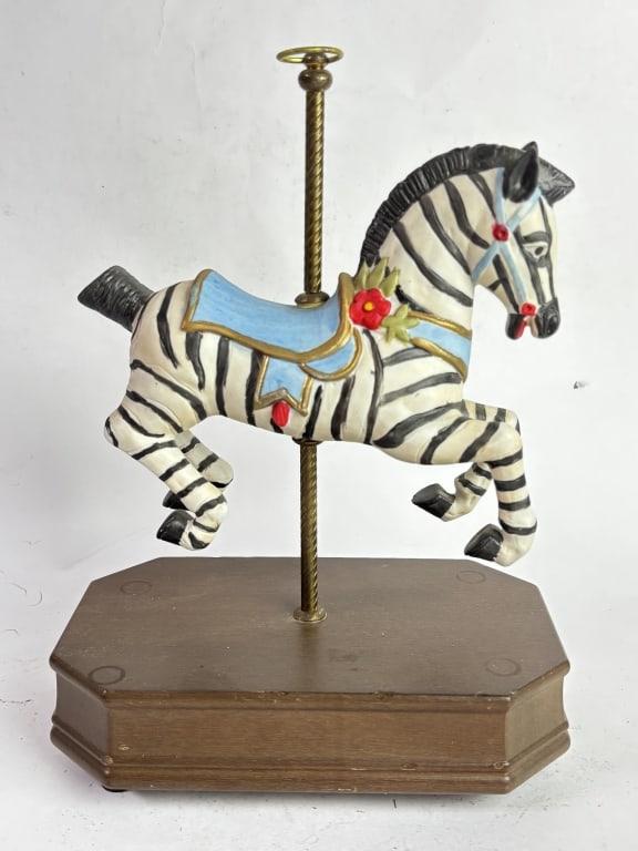 Charles Carmel Style Porcelain Carousel Horse Musi (1 of 3)