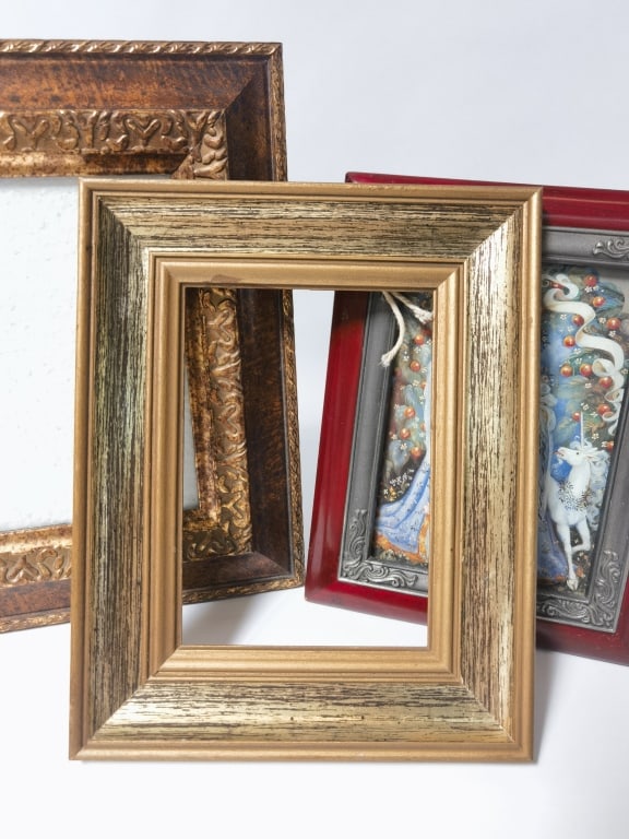 (3) Eclectic Decorator Picture Frames - 4