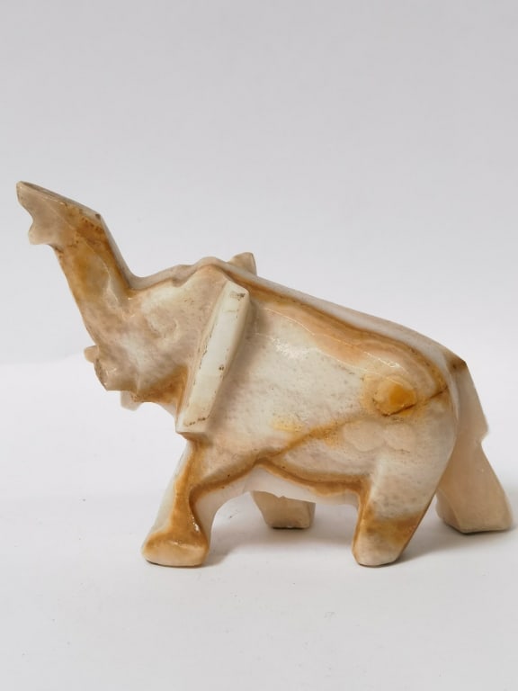 Alabaster Elephant Carving - 2