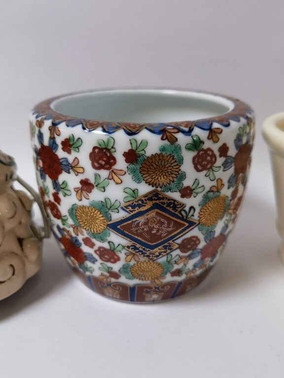 (3) Eclectic Ceramic Tabletop Planters - 2