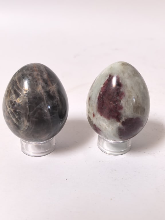 (2) Polished Quartz Eggs - 2