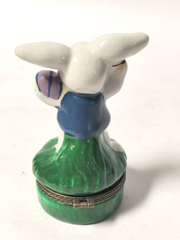 Porcelain Easter Bunny Hinged Box - 2