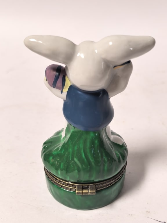 Porcelain Easter Bunny Hinged Box - 2