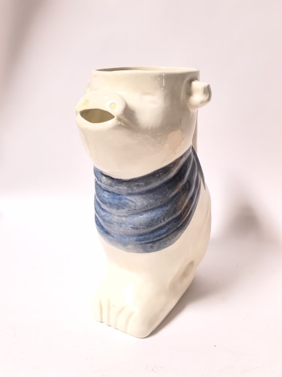 Figural Pig Glazed Ceramic Jug - 2