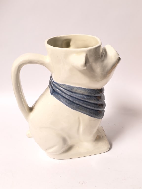 Figural Pig Glazed Ceramic Jug - 3