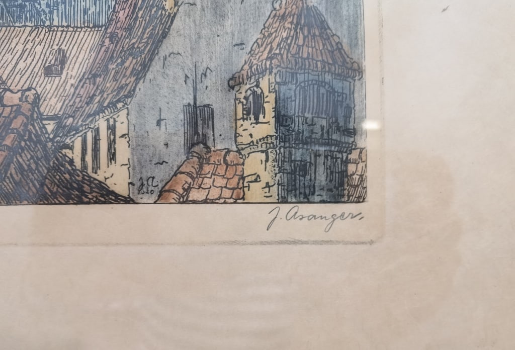 Signed J. Granger Kasimir-Style Architectural Etch - 3