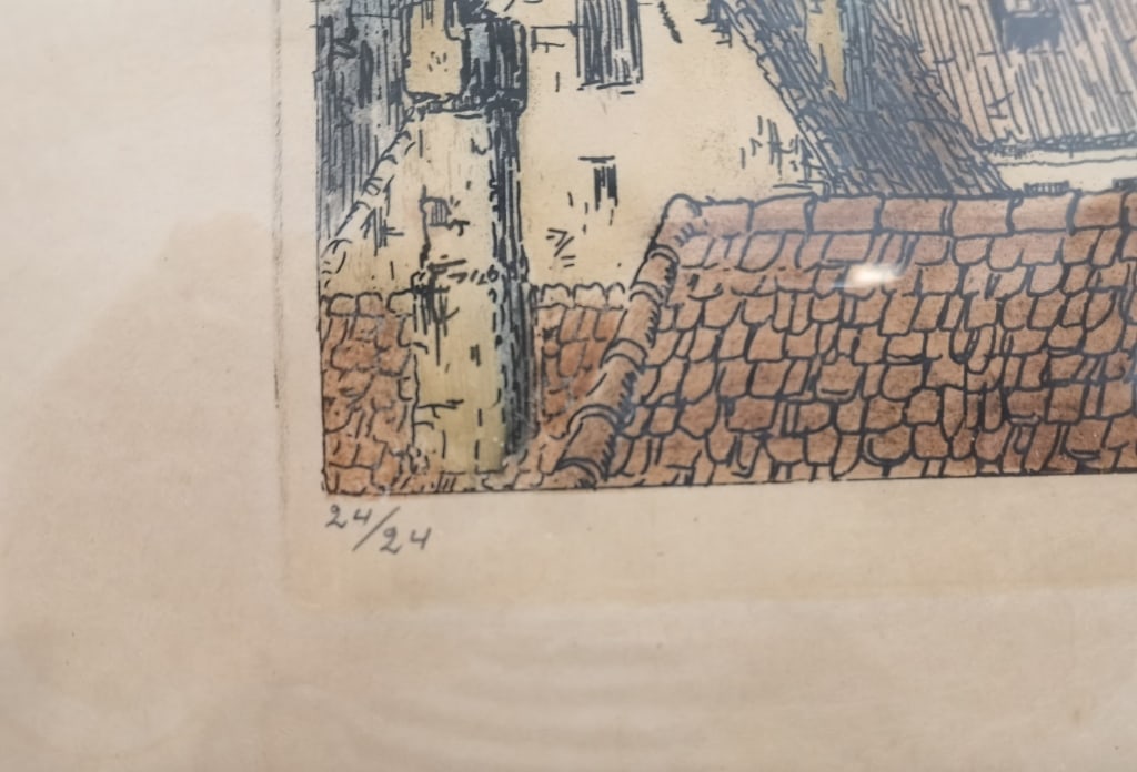 Signed J. Granger Kasimir-Style Architectural Etch - 4
