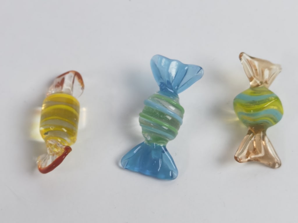 (3) Murano Italy Art Glass Candies (1 of 4)