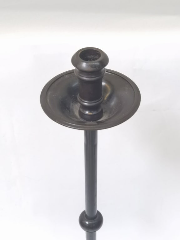 Vintage Bronze Candle Holder - 2