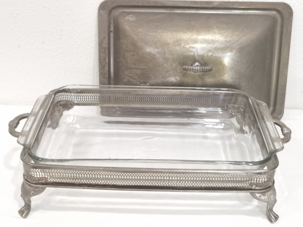 Vintage Silver-Plated Covered Chafing Dish - 2