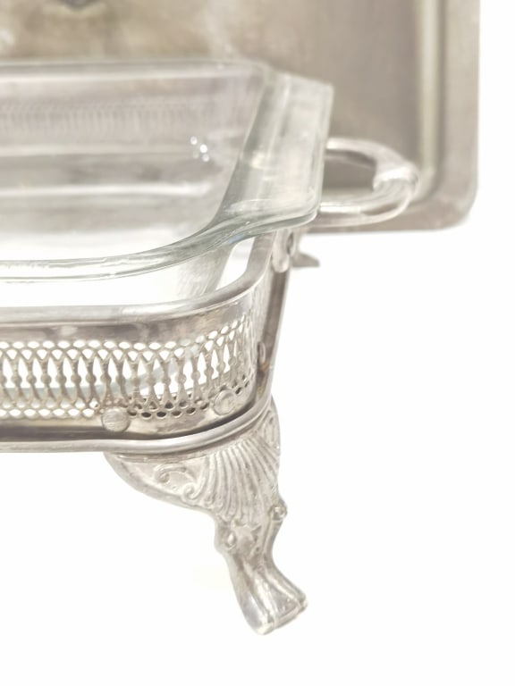Vintage Silver-Plated Covered Chafing Dish - 3