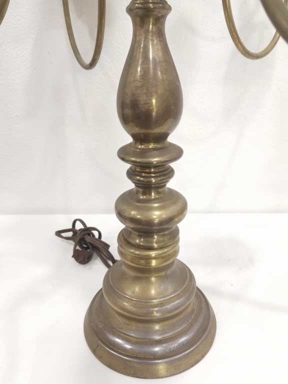 Multi-Arm Cast Brass Chandelier-Style Table Lamp - 3