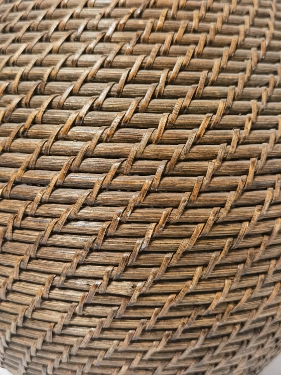 Hand-Woven Split-Rattan Woven Floor Vase - 3