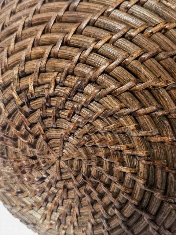 Hand-Woven Split-Rattan Woven Floor Vase - 4