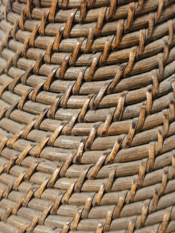 Hand-Woven Split-Rattan Woven Floor Vase - 5
