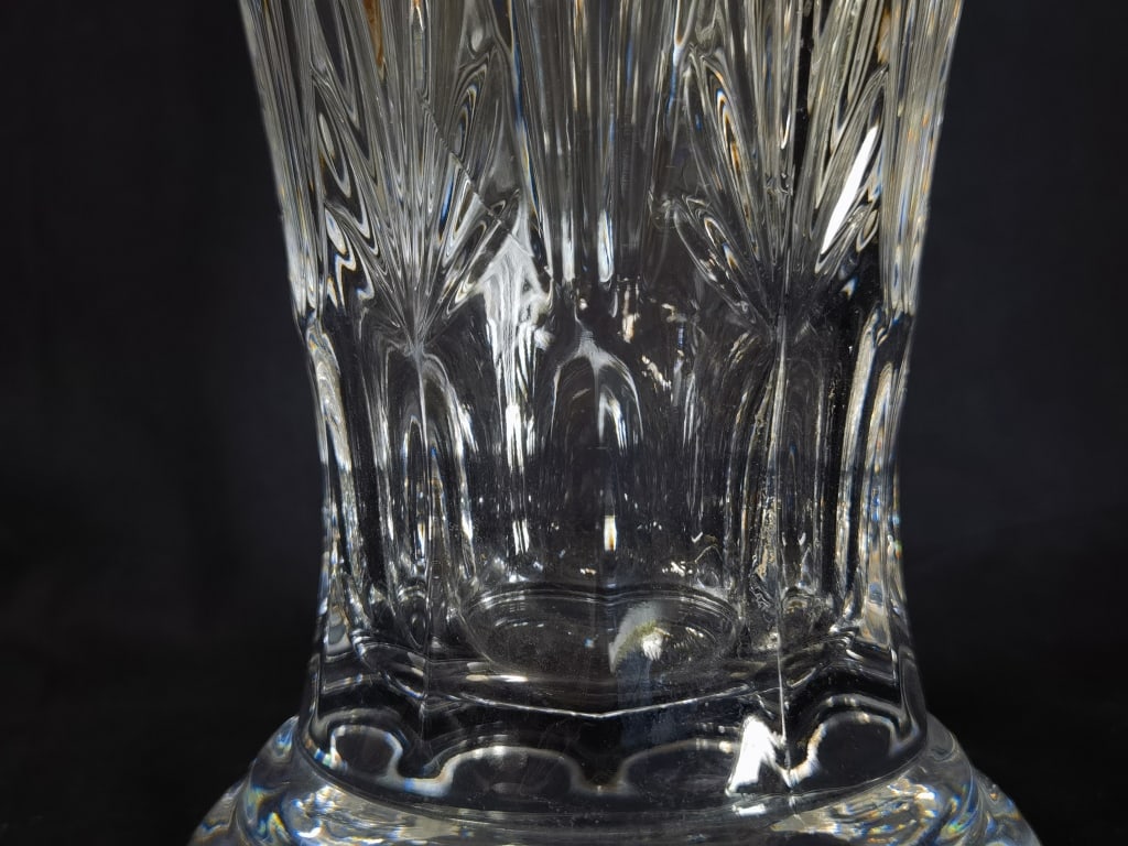 Vintage Cut Crystal Flared Footed Vase - 5