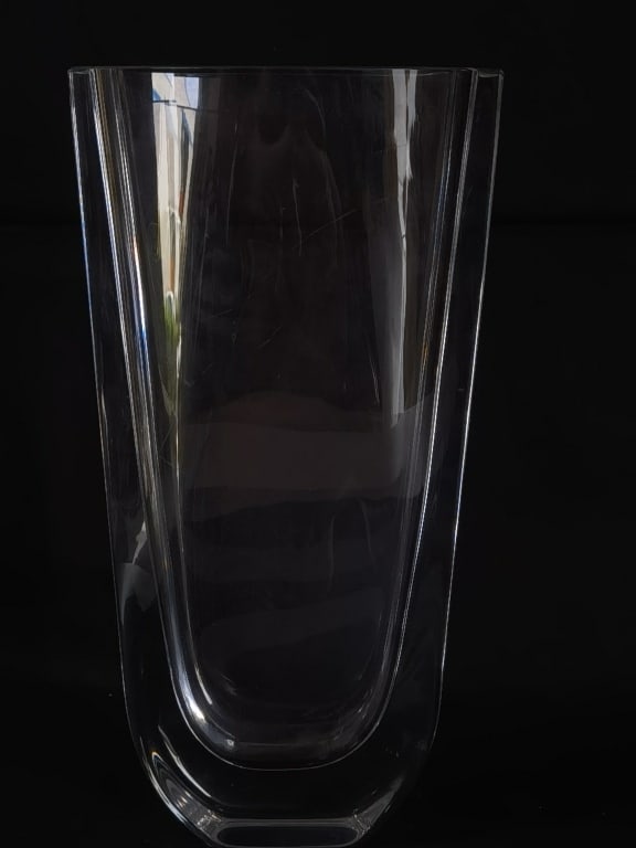 Vintage Orrefors Minimalist Crystal Slab Vase (1 of 6)