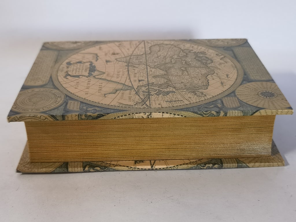World Map Book-Form Secret Storage Box (1 of 4)