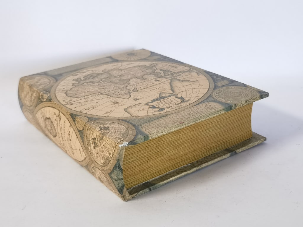 World Map Book-Form Secret Storage Box - 3
