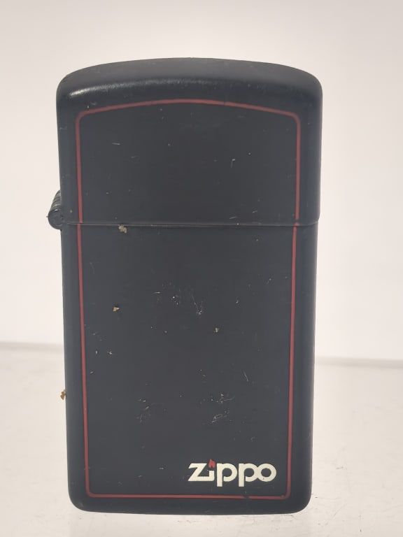 Vintage Matte Black Zippo Pocket Lighter (1 of 4)