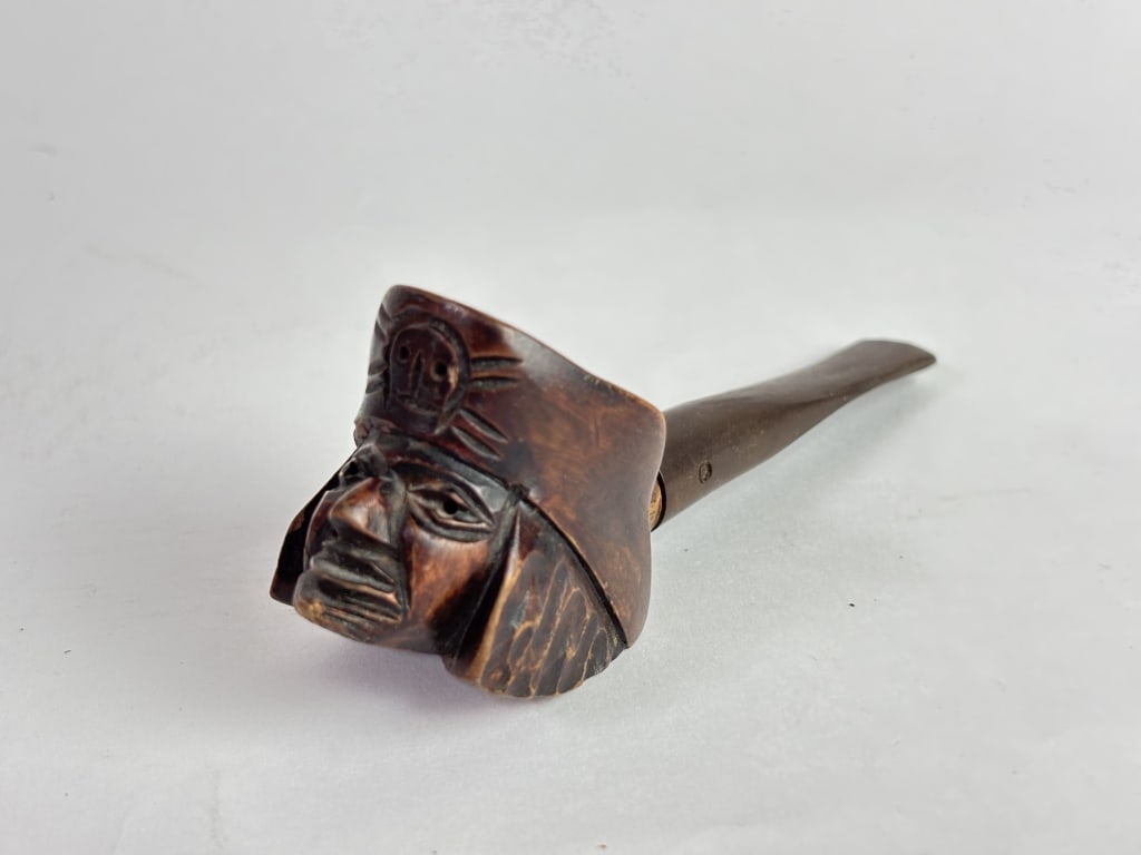 Antique Italian Briar Hand-Carved Figural Pipe (1 of 6)