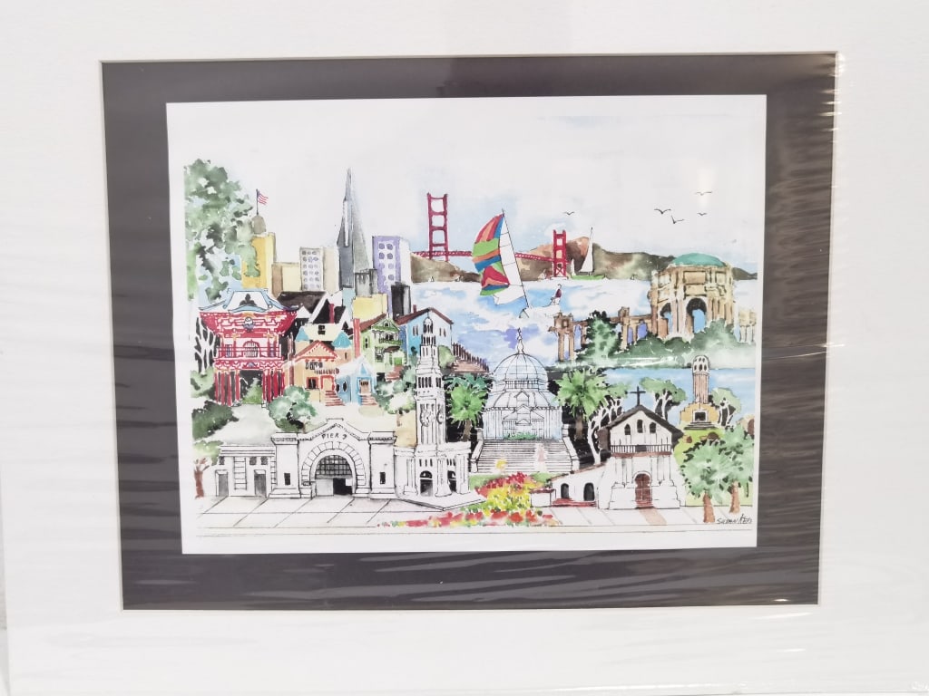 1980 Signed Susan Kelso Watercolor Print: 1980 Signed Susan Kelso Watercolor Print, 18in by 14in