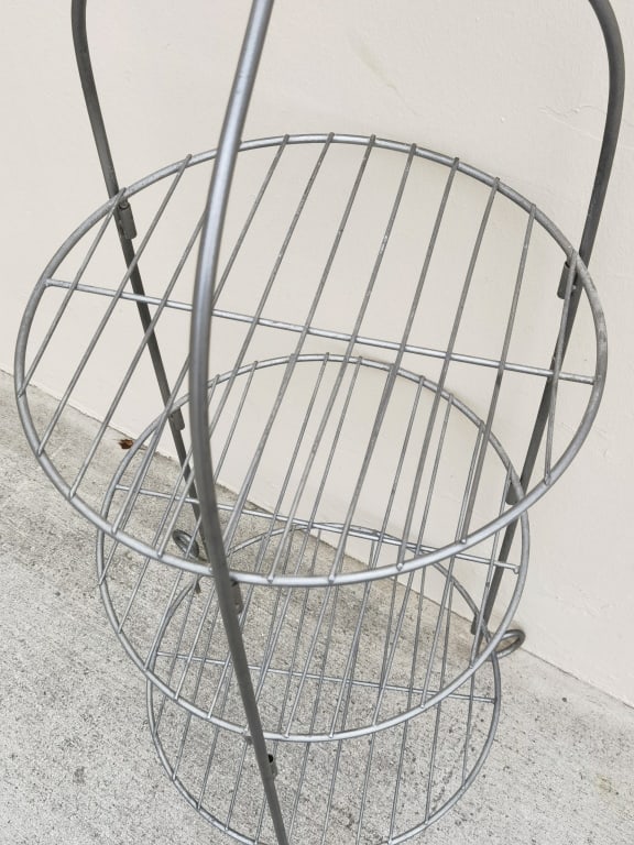 Silver-Tone Metal Three-Tier Rack - 3