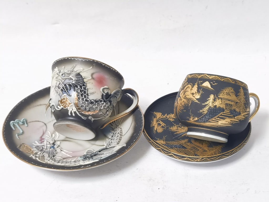 (2) Vintage Japanese Porcelain Tea Cup Sets (1 of 6)