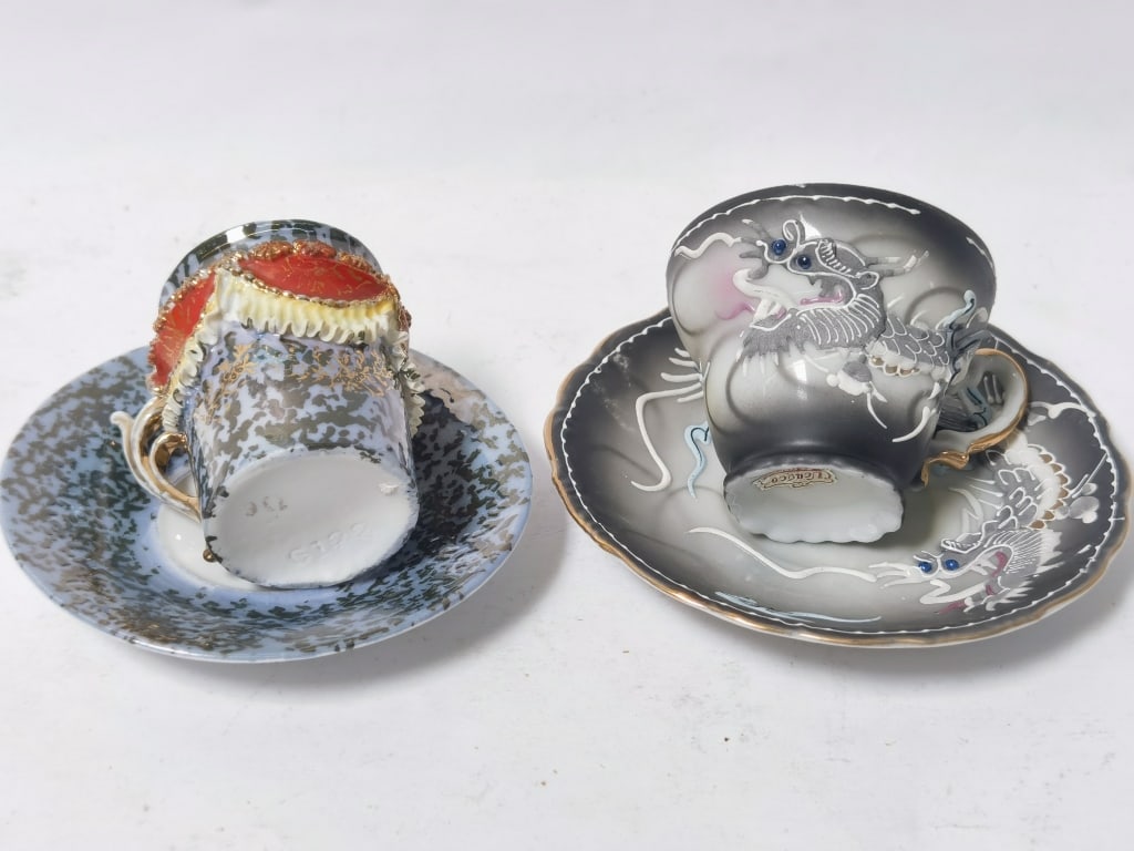 (2) Vintage Japanese Porcelain Tea Cup Sets (1 of 4)