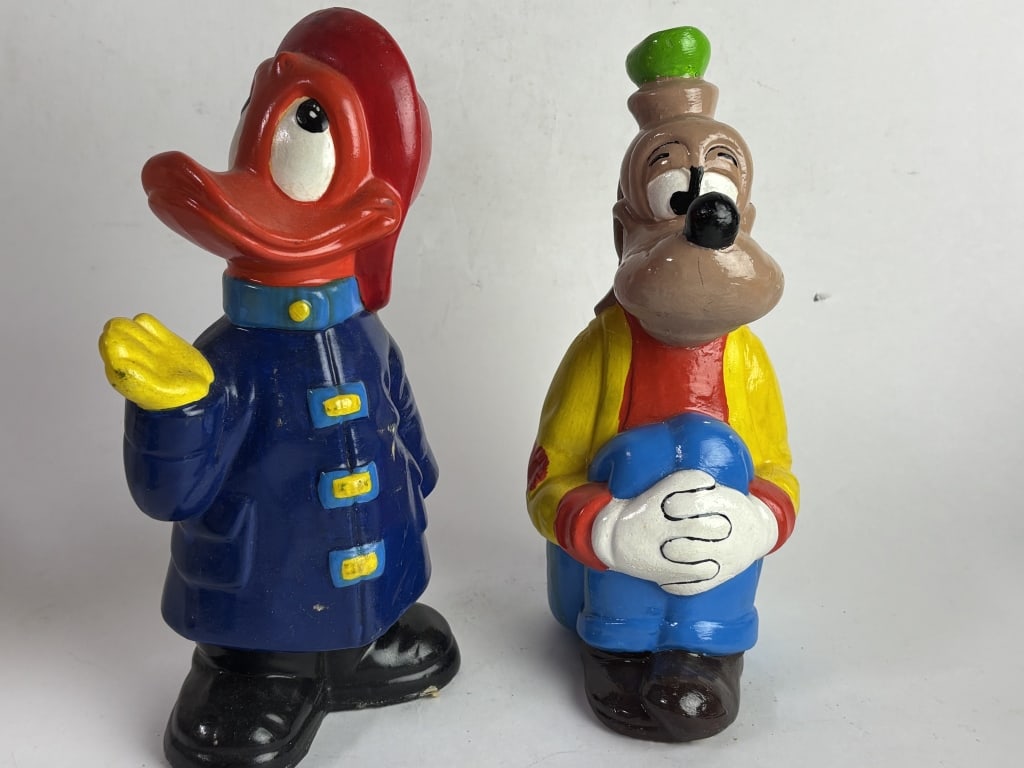 Pr. of Vintage Donald Duck & Goofey Figurines (1 of 4)