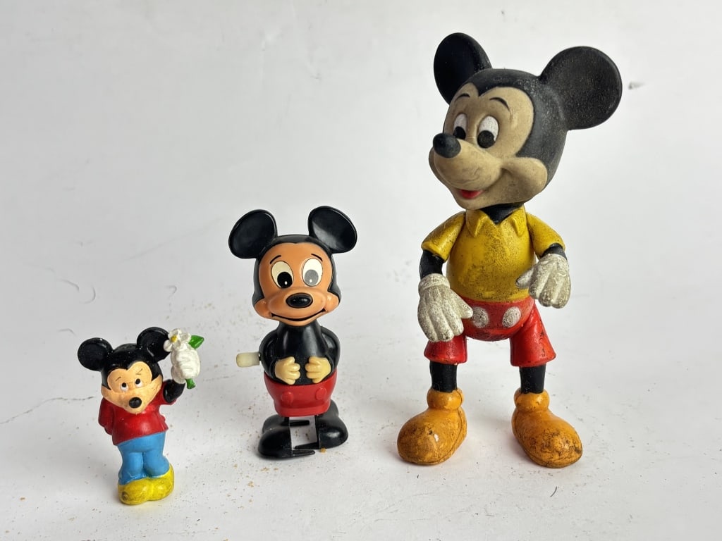 (3) Vintage Mickey Mouse Figures (1 of 2)