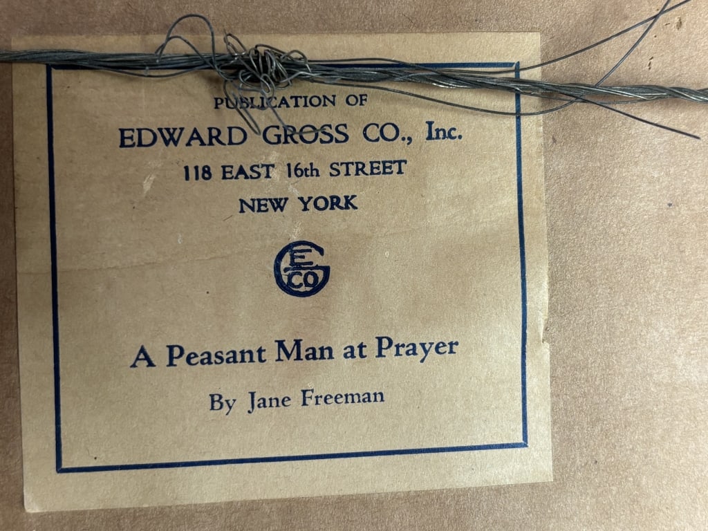 A Peasant Man at Prayer Print - 2