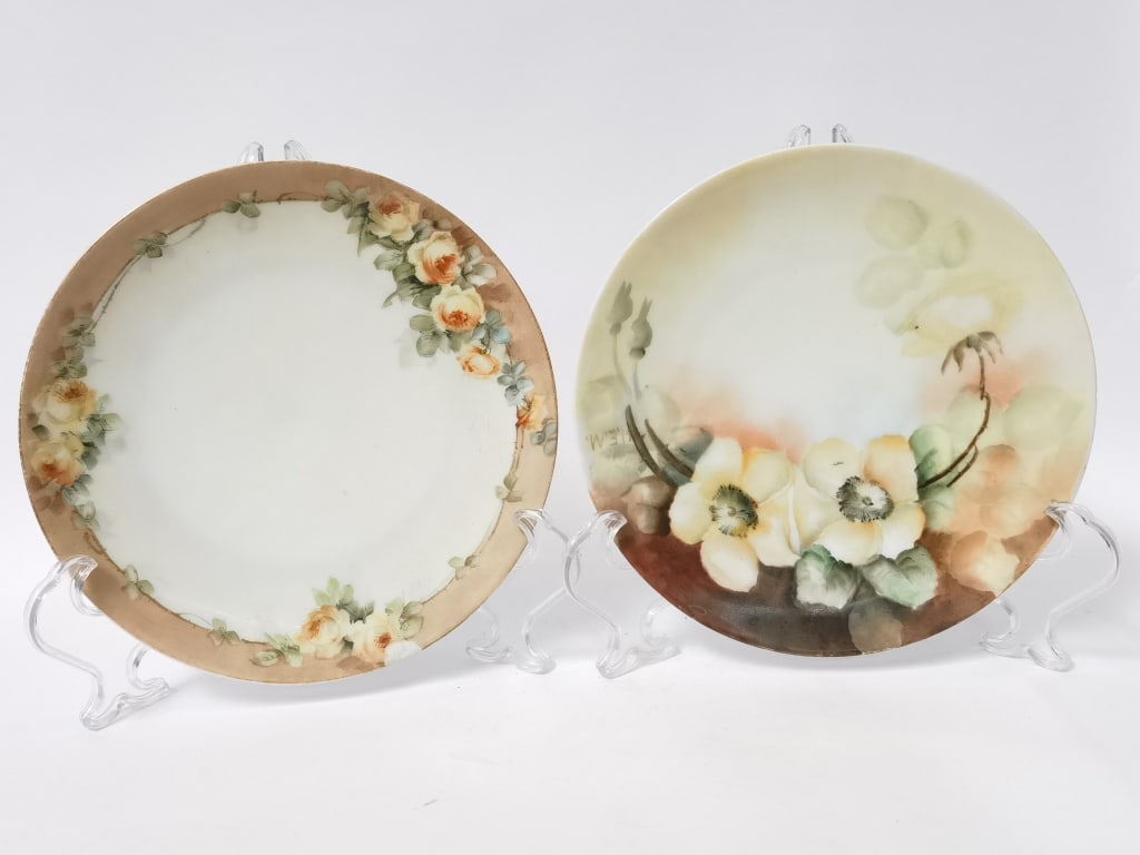 Vintage Thomas Bavaria and Silesia Porcelain Plate: Vintage Thomas Bavaria and Silesia Porcelain Plates, 7.5in