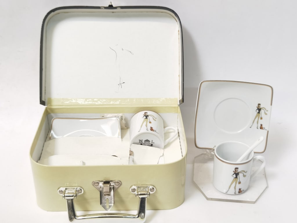 Set of NL Home Collection Coffee Mugs: Set of NL Home Collection Coffee Mugs, Box: 8in by 3in