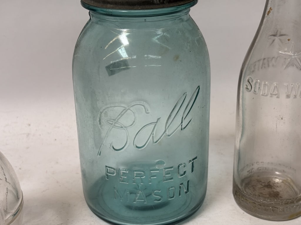 (3) Vintage Glass Bottles - 4