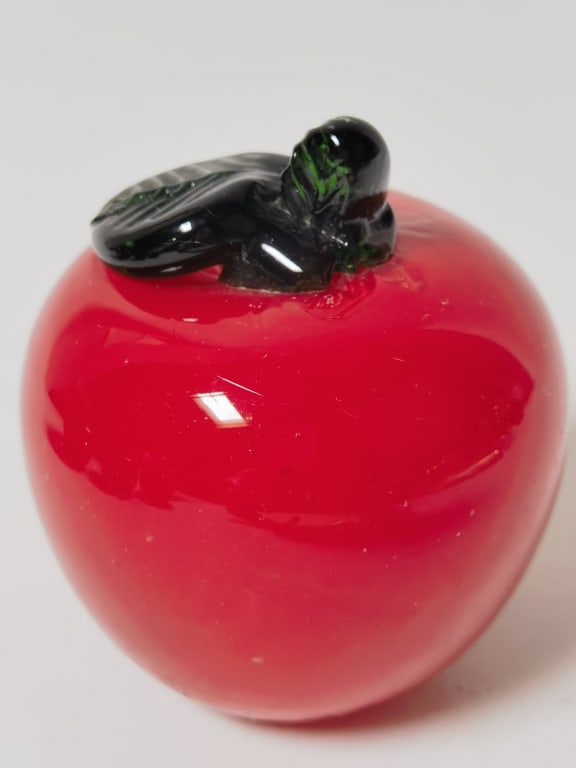 Art Glass Red Apple - 2