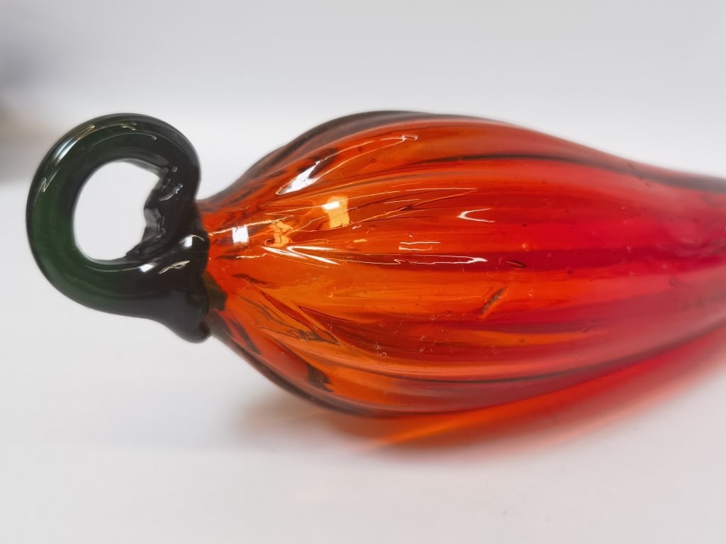 Vintage Glass Red Pepper - 2