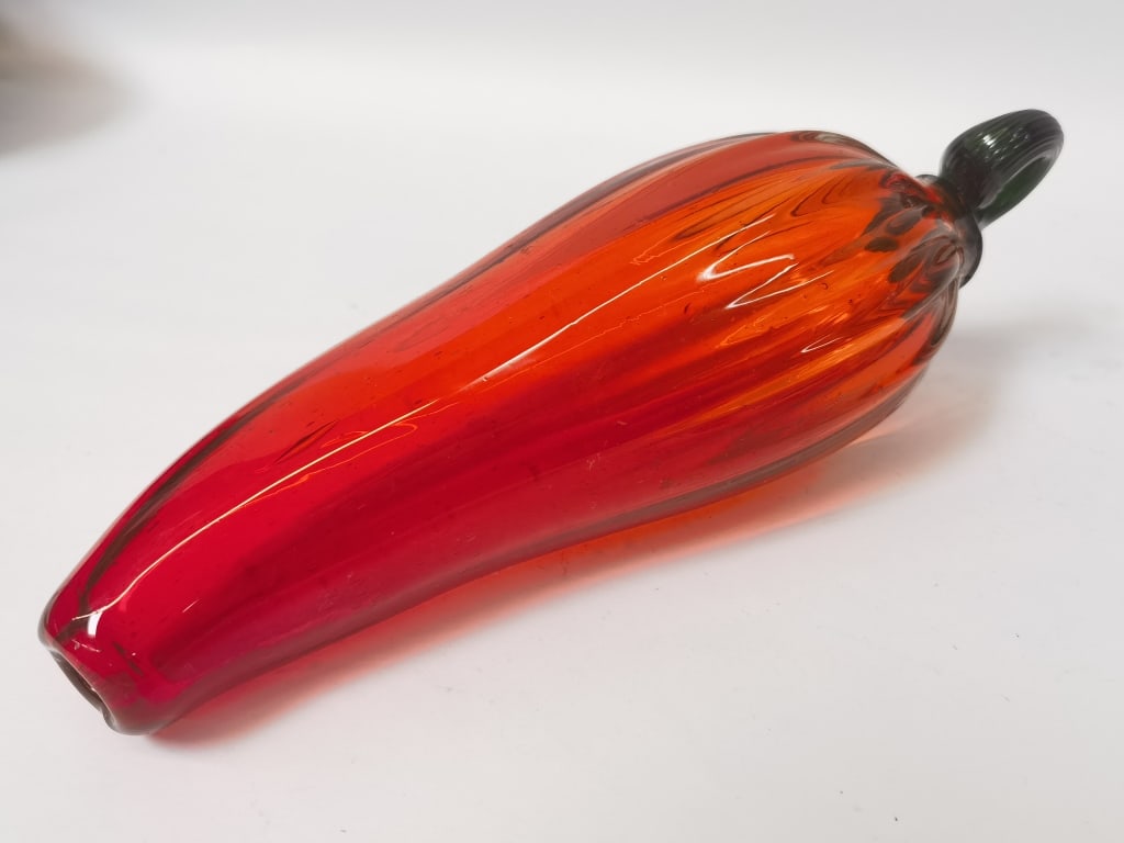 Vintage Glass Red Pepper - 3