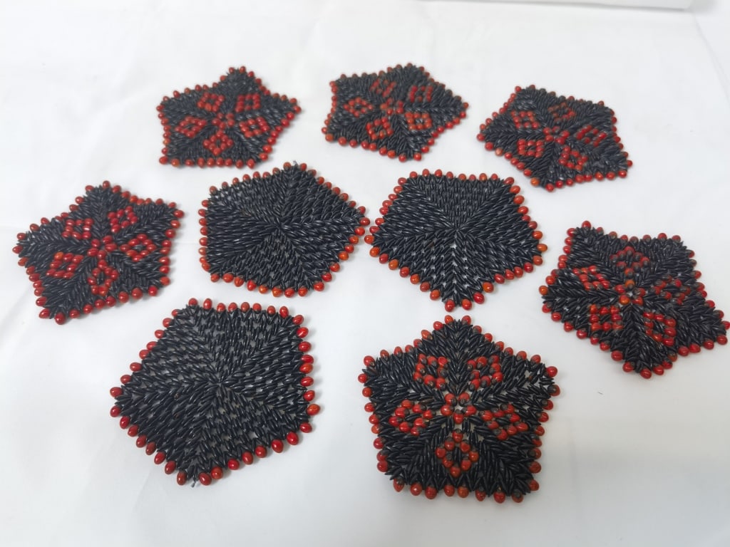 Group of Beaded Coasters (1 of 4)