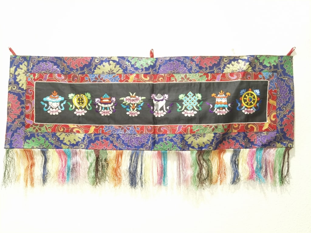Vintage Chinese Eight Treasures Embroidery (1 of 4)