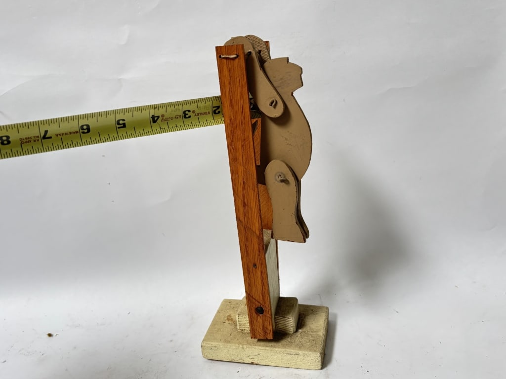 Vintage Wood Carved Monkey Door Knocker: Vintage Wood Carved Monkey Door Knocker, 11.5in