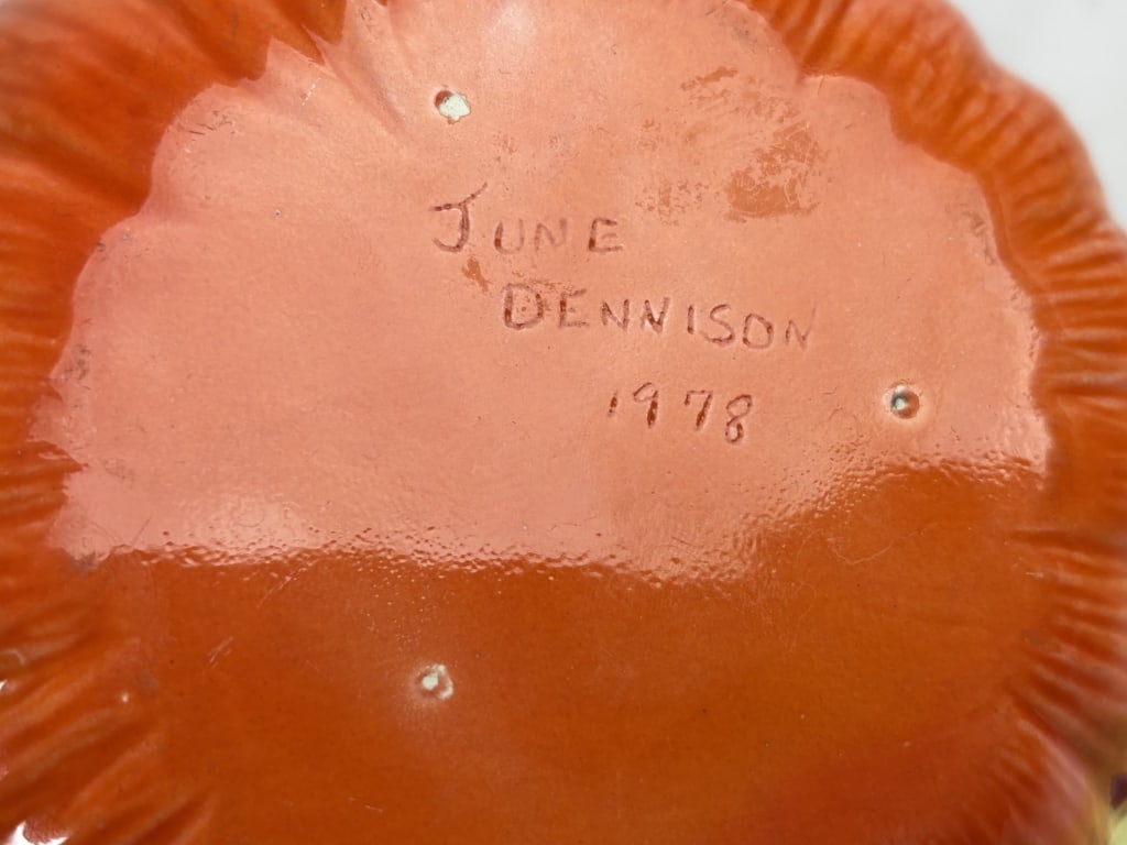 1978 June Dennison Porcelain Pumpkin Jar - 4